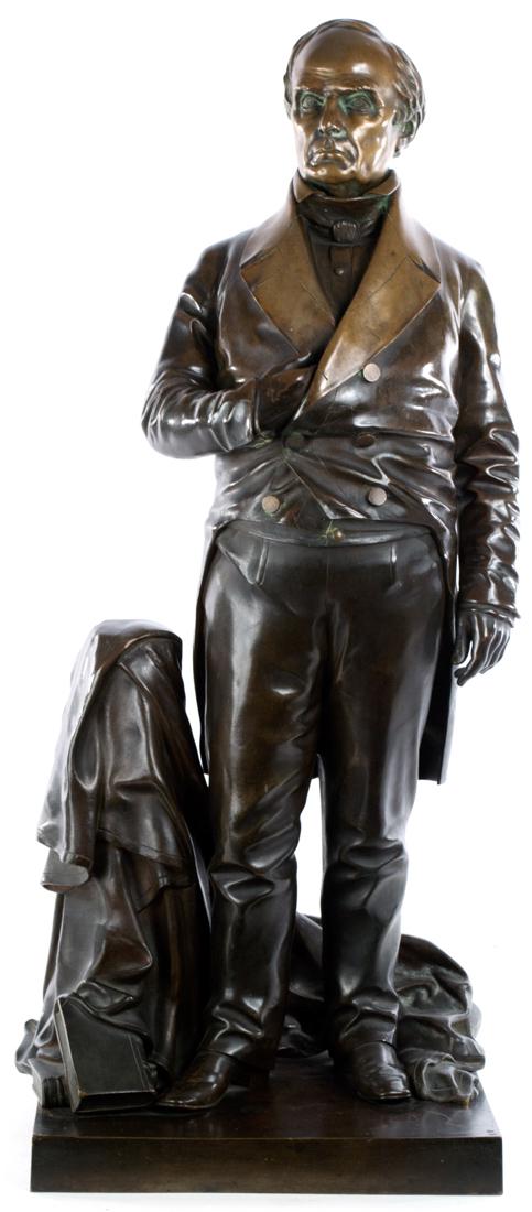 Daniel Webster (1853) by Thomas Ball: Perhaps the most influential Senator in the history of the United States, Daniel Webster (1782 - 1852), defined US policy and molded legislation as a representative of Massachusetts and, later, as the