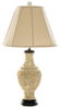 Chinese Carved White Cinnabar Table Lamp