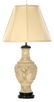 Chinese Carved White Cinnabar Table Lamp - 6