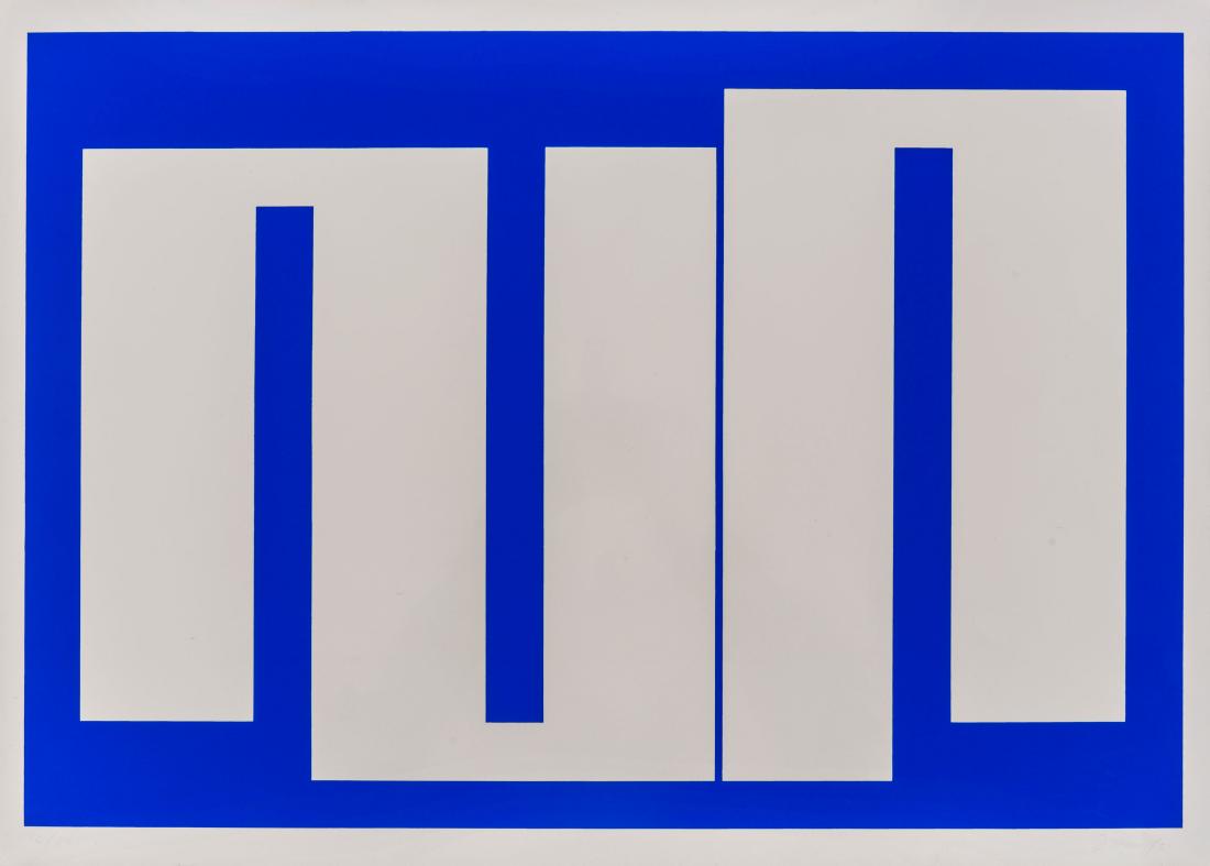 JULIJE KNIFER, Untitled: JULIJE KNIFER(1924 - 2004)UntitledSilkscreen, ed. 12/6045 x 62.9 cmSigned lower right and numbered lower leftPROVENANCE:Private Collection, Milan Notes:Signed lower right and numbered lower left Prove