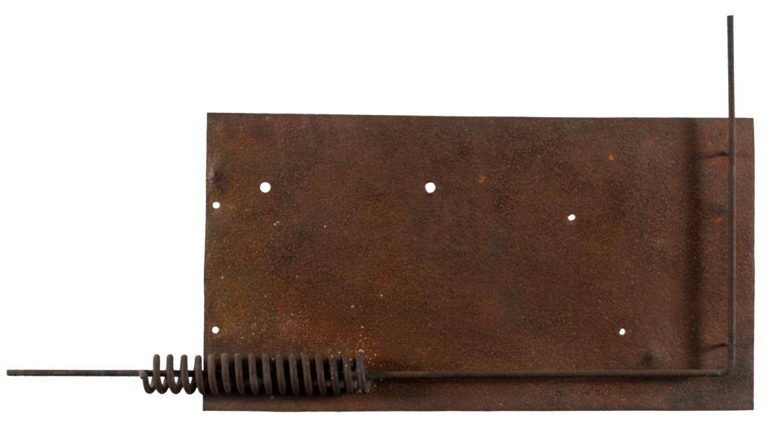 ETTORE COLLA, Rilievo con spirale: ETTORE COLLA (1896 - 1968) Rilievo con spirale 1966 Sculpture made with found iron in a plexiglass box 33 x 63 cm PROVENANCE: Galleria L'Isola, Rome (label on the reverse) Priva