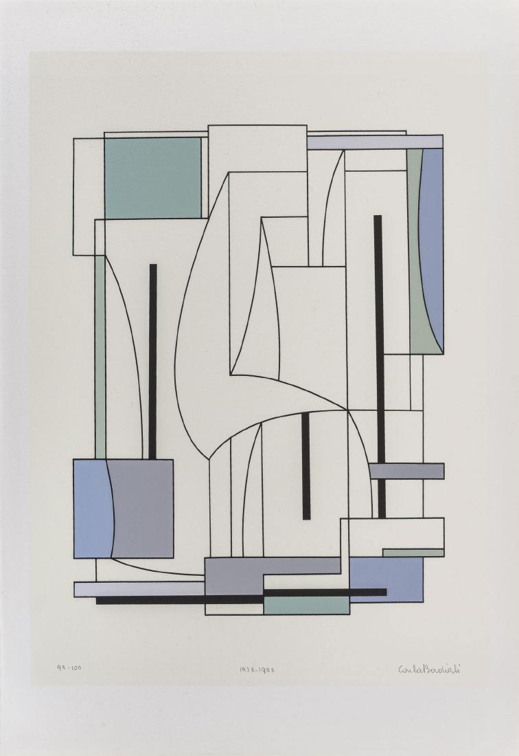 CARLA BADIALI, 10 opere grafiche dal 1933 al 1981: CARLA BADIALI (1907 - 1992) 10 opere grafiche dal 1933 al 1981 1983 Portfolio containing 10 silkscreens with a text by Alberto Veca, ed. 93 /100, Edizioni Centro RS, Como Size of each silkscreen: 47.9