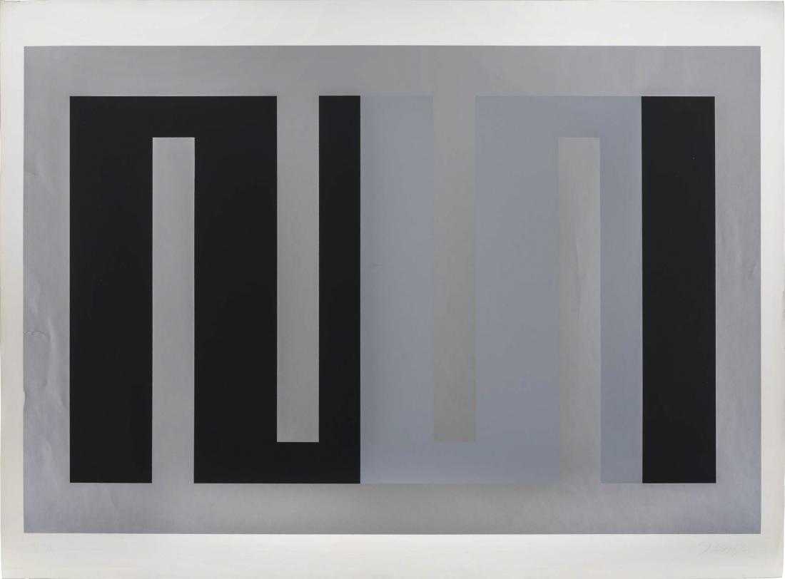 JULIJE KNIFER, Meander: JULIJE KNIFER (1924 - 2004) Meander Silkscreen on glossy paper, a. p. 62.2 x 84.8 cm Signed in pencil lower right, numbered lower left PROVENANCE: Private Collection, Milan