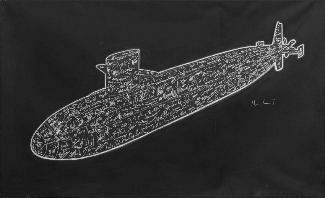 ESTERIO SEGURA MORA, Untitled: ESTERIO SEGURA MORA (1970) Untitled Acrylic and pastel on canvas 122 x 200 cm Signed at centre right Signed on the reverse PROVENANCE: Private Collection, Milan