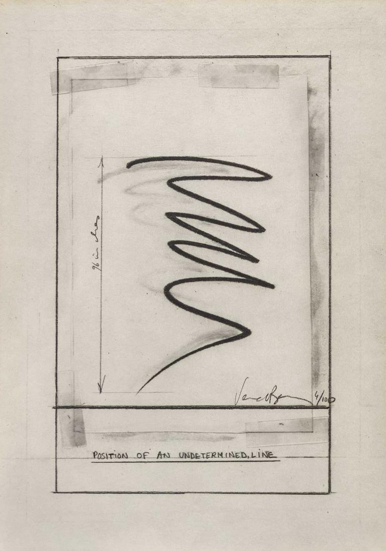 BERNAR VENET, Position of an undetermined Lined: BERNAR VENET (1941) Position of an undetermined Lined Lithograph, ed. 4/100 29.6 x 20.9 cm Signed and numbered in pencil lower right PROVENANCE: Private collection, Milan Private collection, Pavia Not