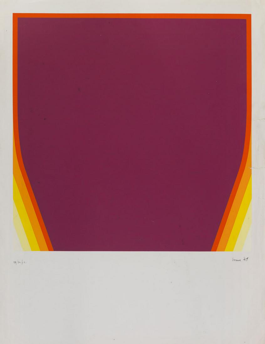 CLAUDIO VERNA ® (1937) Untitled: 1969 Silkscreen, ed. 50/70 h.c. 70 x 54 cm Signed and dated in pencil lower right, numbered lower left PROVENANCE: Private Collection, Florence
