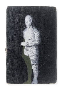 IAN TWEEDY, Arrangements of forgotten stories # 45: IAN TWEEDY (1982) Arrangements of forgotten stories # 45 2007 Oil on book cover 17,1 x 11 cm Signed, titled and dated on the reverse Work accompanied by a certificate of authenticity and provenance is