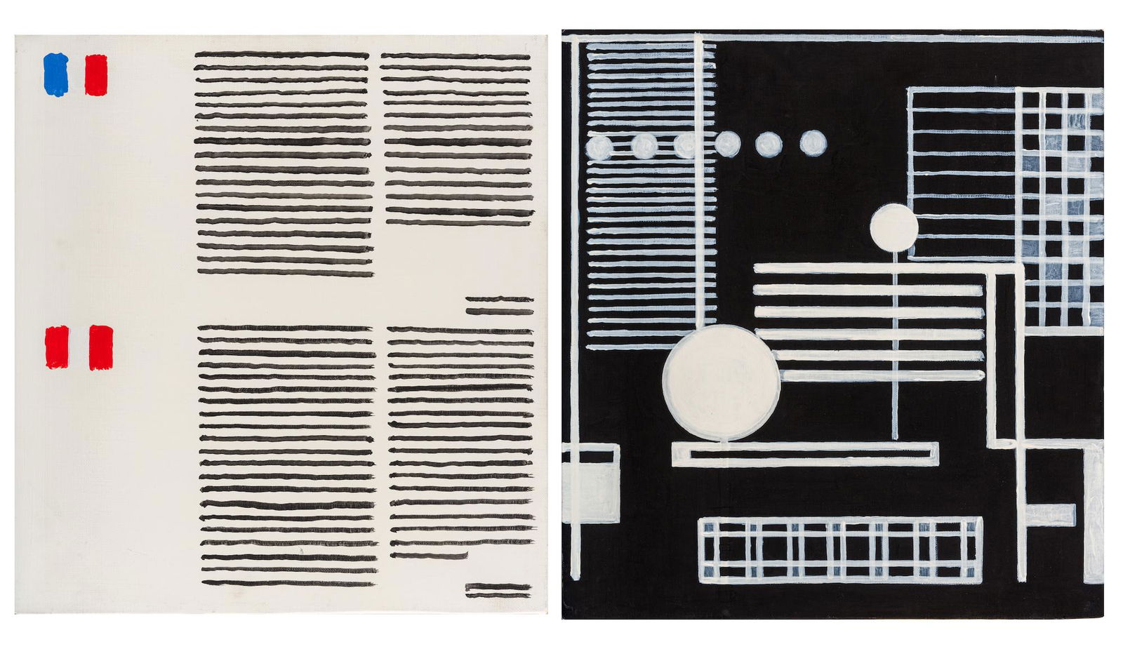 MARCO NERI, Diptych II: MARCO NERI -1968 Diptych II 2005 Diptych composed of two tempera on canvas Dimensions of each canvas: 50,5 x 47 cm Each canvas is signed and dated on the reverse Work accompanied by a certificate of a