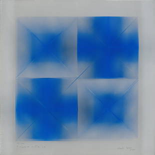 ALBERTO BIASI, Trasparenza cinetica S4: English Description ALBERTO BIASI(1937)Trasparenza cinetica S41970Silkscreen and plexiglas, ed. 21/10047,5 x 47,5 x 5 cmSigned and dated in pencil lower right, numbered and titled lower leftPROVENANCE
