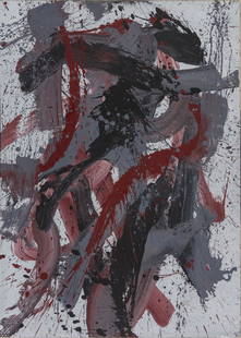 TOTI SCIALOJA, Untitled: TOTI SCIALOJA (1914 - 1998) Untitled 1989 Oil on canvas 70 x 50 cm Signed and dated on the reverse PROVENANCE: Studio Reggiani, Milan (label on the reverse) Private collection, Ge