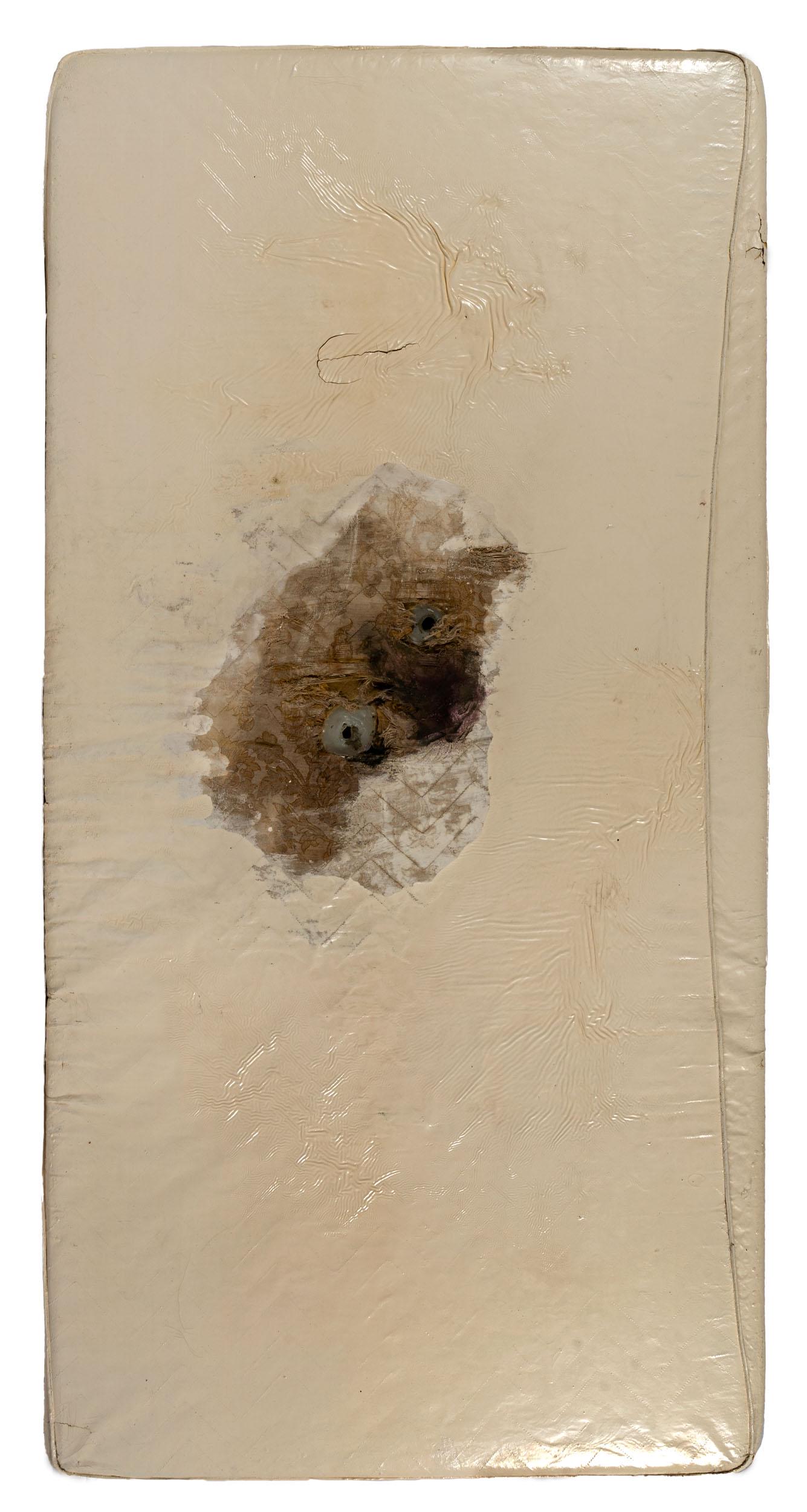 GREGOR SCHNEIDER, Einsam - Einsamen: GREGOR SCHNEIDER (1969) Einsam - Einsamen 2000 Mattress with colour and canvas, unique example 200 x 102 x 12 cm Signed, titled and dated on one side Work accompanied by a certificate of authenticity