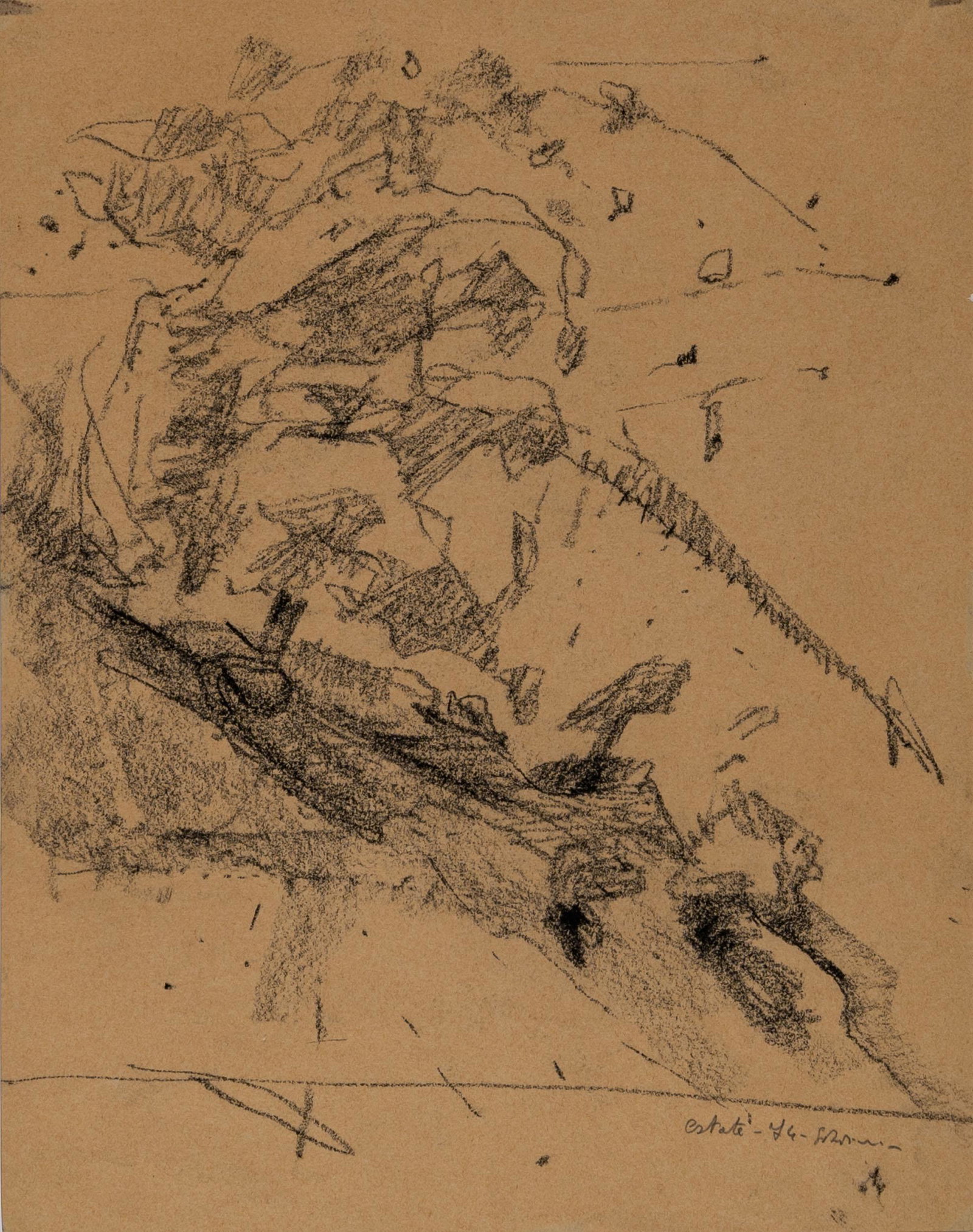 GIANRICCARDO PICCOLI, Presenze: GIANRICCARDO PICCOLI(1941)Presenze1974Charcoal on paper38 x 30 cmSigned and dated lower rightPROVENANCE:Private collection, Milan