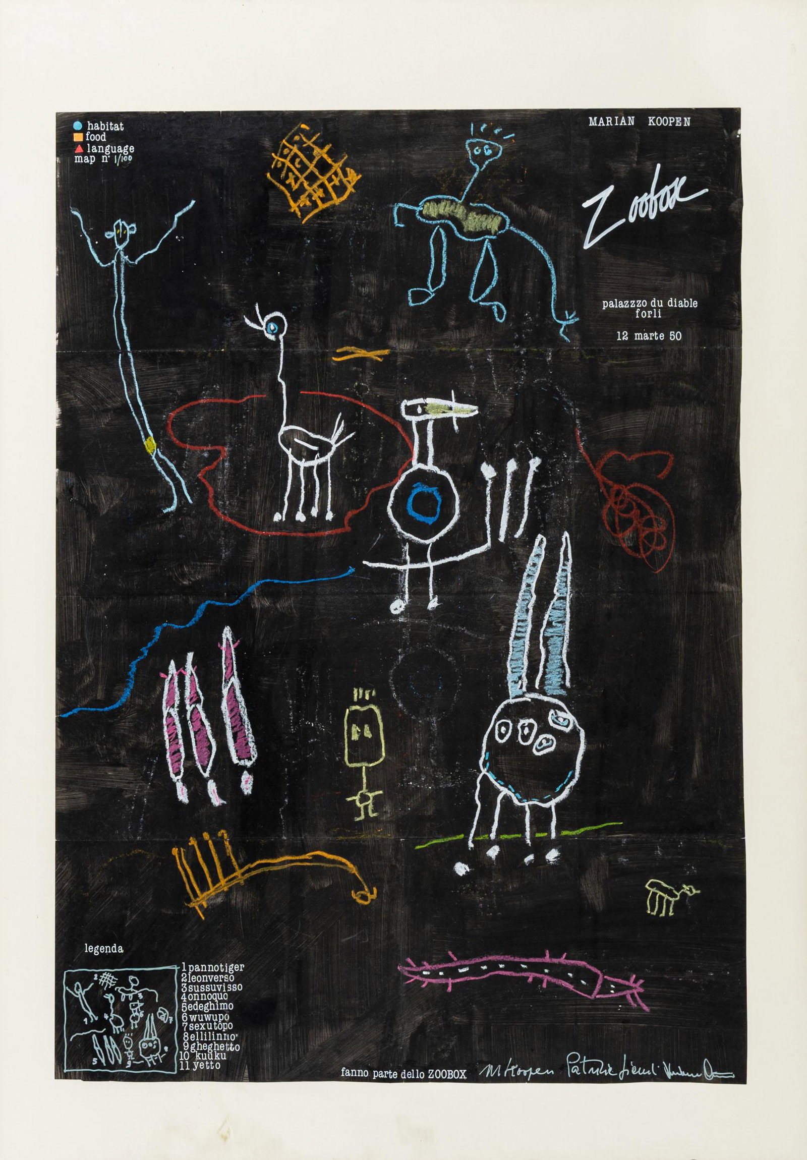 MAURIZIO CATTELAN, Zoobox (Poster signed by M. Koopen, P. Giambi, M. Cattelan) (1 of 2)