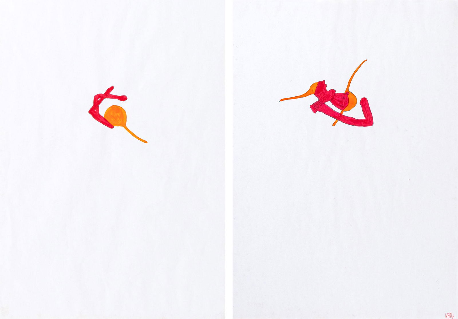 VANESSA BEECROFT, Mixed lot: VANESSA BEECROFT(1969)Mixed lotLot comprised of two artworks:Untitled1994Watercolor and pencil on paper29,5 x 21 cmInitialled, dated and dedicated on the reverseUntitled1994Watercolor and pencil on pa