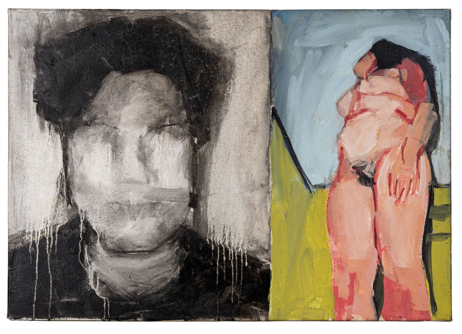 RYAN MENDOZA, Untitled: RYAN MENDOZA(1971)UntitledMixed media on canvas57 x 81 cmSigned on the reversePROVENANCE:Private collection, Milan