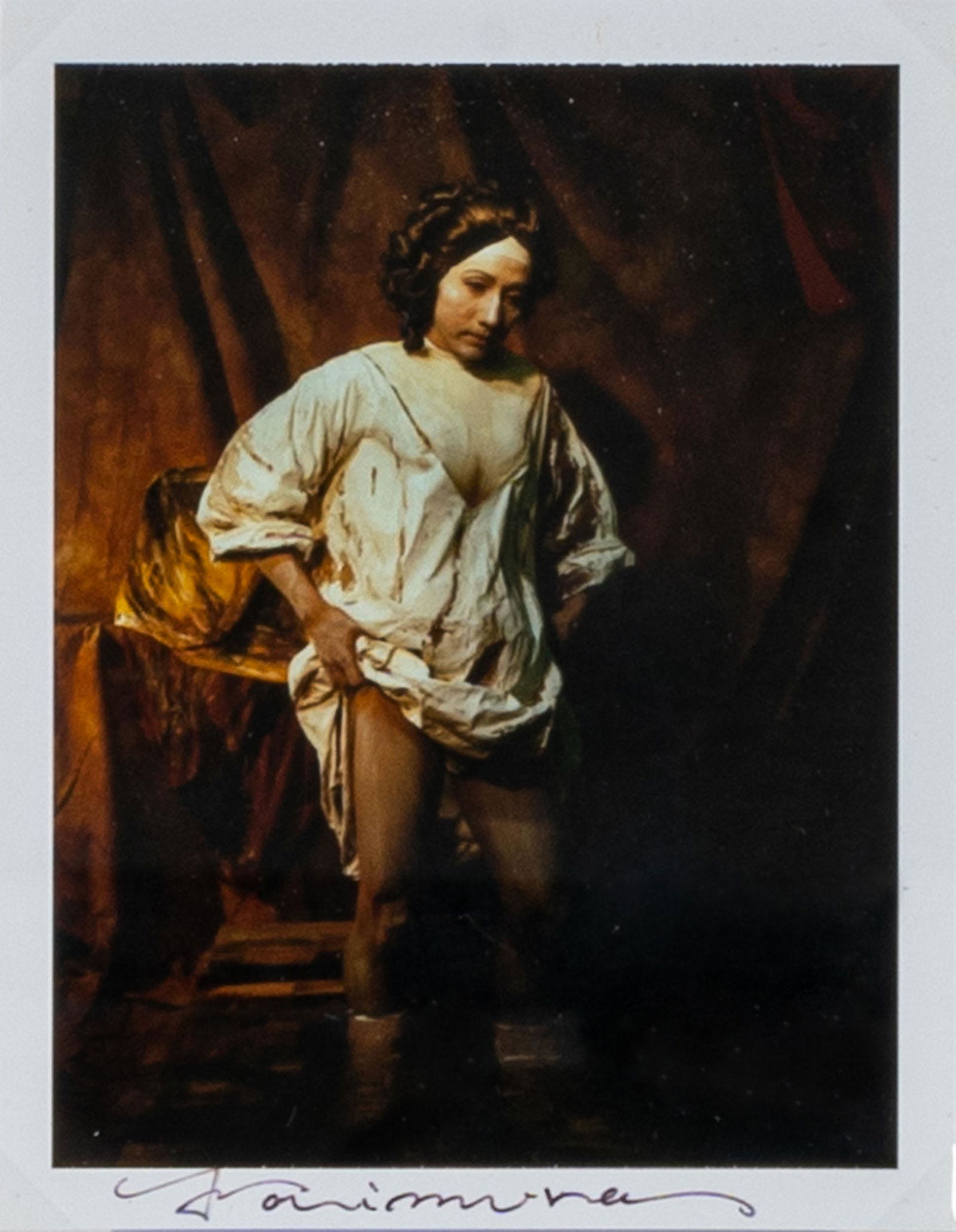 YASUMASA MORIMURA, The woman in the water bath: YASUMASA MORIMURA(1951)The woman in the water bathPolaroid, unique example13 x 10 cmSigned lower centerPROVENANCE:Private collection, Milan