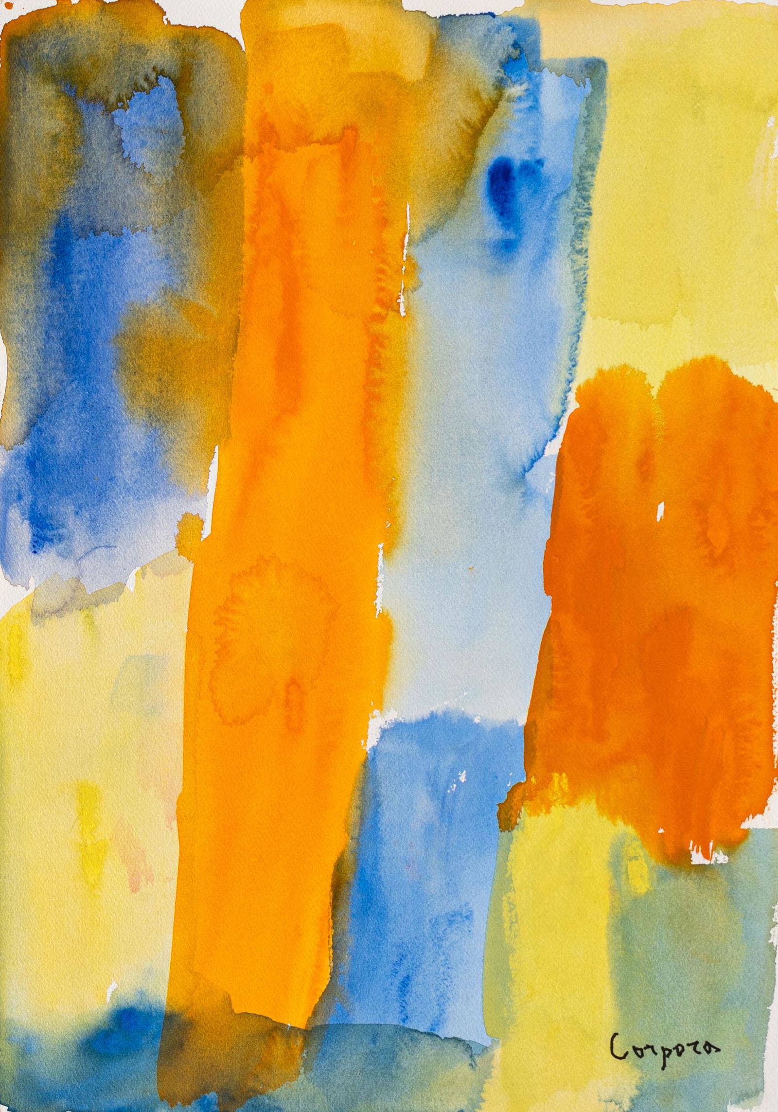 ANTONIO CORPORA, La corrida: ANTONIO CORPORA(1909 - 2004)La corridaWatercolour on paper51 x 36 cmSigned lower rightSigned, titled and dedicated on the reversePROVENANCE:Private collection, Lecco