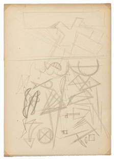 ATANASIO SOLDATI, Untitled: ATANASIO SOLDATI(1896 - 1953)UntitledPencil on paper21,5 x 15,5 cmWork registered at Archivio Storico dell'Opera Atanasio Soldati, Riale, with the n. MZ6031Work accompanied by certificate of authentic