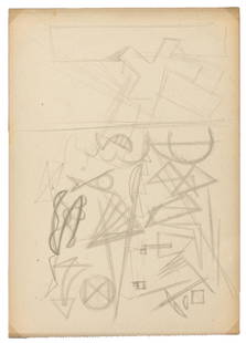 ATANASIO SOLDATI, Untitled: ATANASIO SOLDATI(1896 - 1953)UntitledPencil on paper21,5 x 15,5 cmWork registered at Archivio Storico dell'Opera Atanasio Soldati, Riale, with the n. MZ6031Work accompanied by certificate of authentic