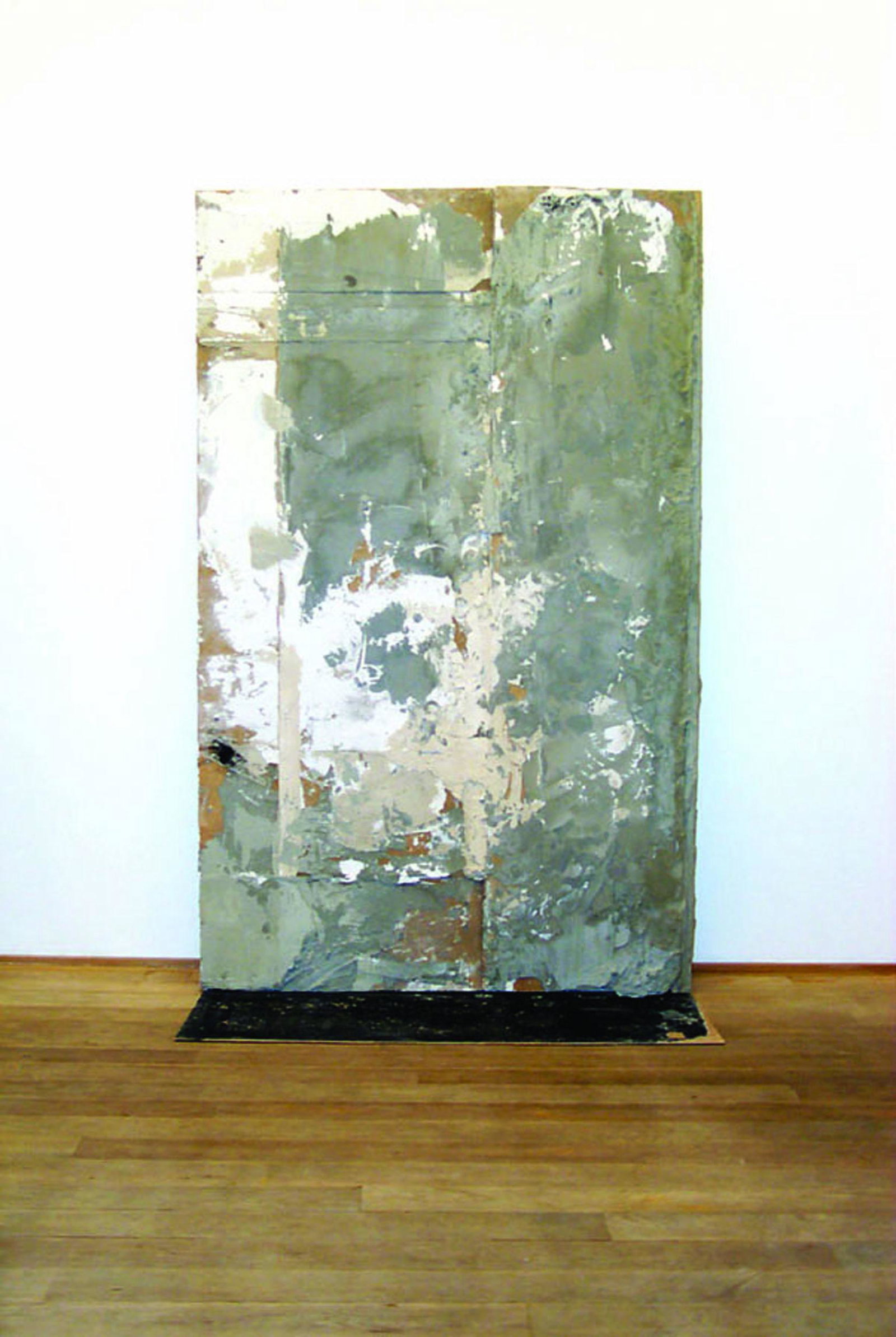 GREGOR SCHNEIDER, Cellar Wall 88-2001 (Rheydt, Mailand, London, Venedig): GREGOR SCHNEIDER (1969) Cellar Wall 88-2001 (Rheydt, Mailand, London, Venedig) 1999 Wooden, chalk and painting sculpture, unique example 143 x 230 x 60 cm Work accompanied by a certificate of authenti