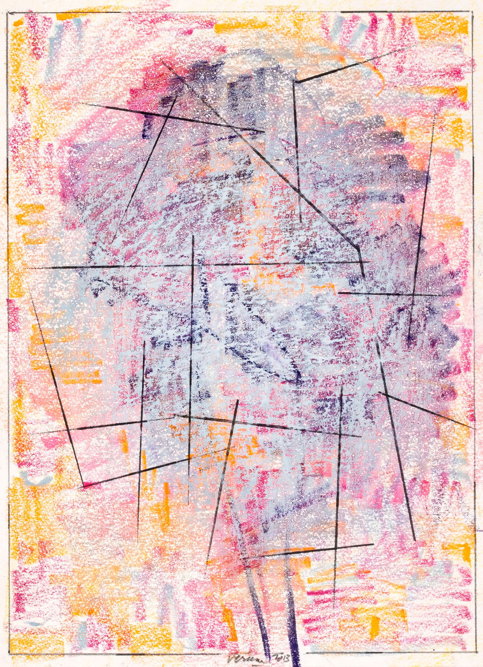 CLAUDIO VERNA (1937) Senza titolo 2013 Tecnica mista su cartoncino 35,3 x 25,6 cm Firmata e datata: CLAUDIO VERNA (1937) Senza titolo 2013 Tecnica mista su cartoncino 35,3 x 25,6 cm Firmata e datata in basso al centro Opera accompagnata da lettera autografa dell'artista PROVENIENZA: Collezione priva