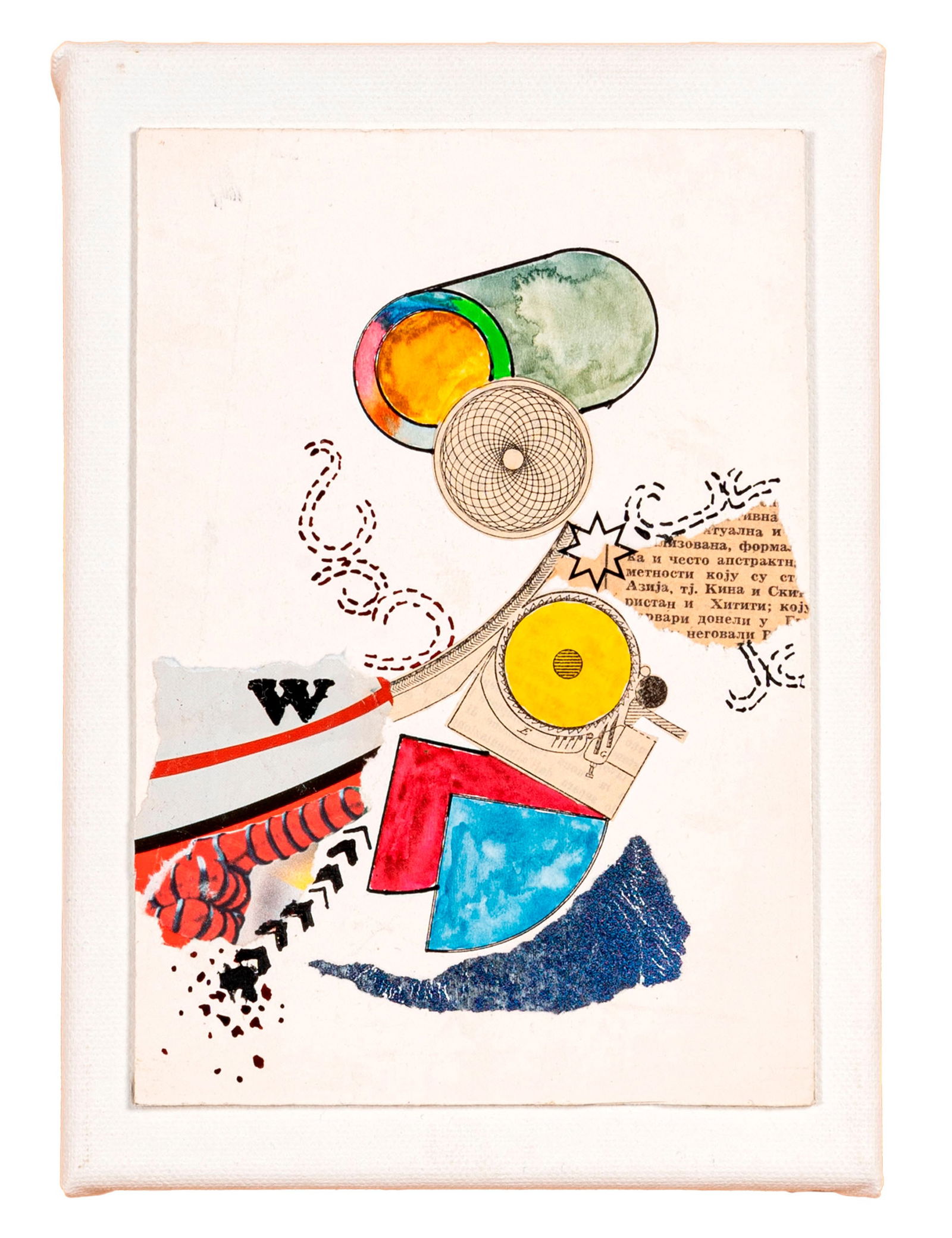 GIANNI EMILIO SIMONETTI (1940) Senza titolo 1969 Tecnica mista e collage su cartone applicato su (1 of 3)