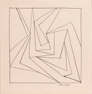 ROGER SELCHOW (1911 - 1994) Senza titolo 1955-1959 circa China su carta 30 x 24 cm Firmata in basso: ROGER SELCHOW (1911 - 1994) Senza titolo 1955-1959 circa China su carta 30 x 24 cm Firmata in basso a destra PROVENIENZA: Caldwell Modern, Hudson (etichetta al retro) Collezione privata, Pavia