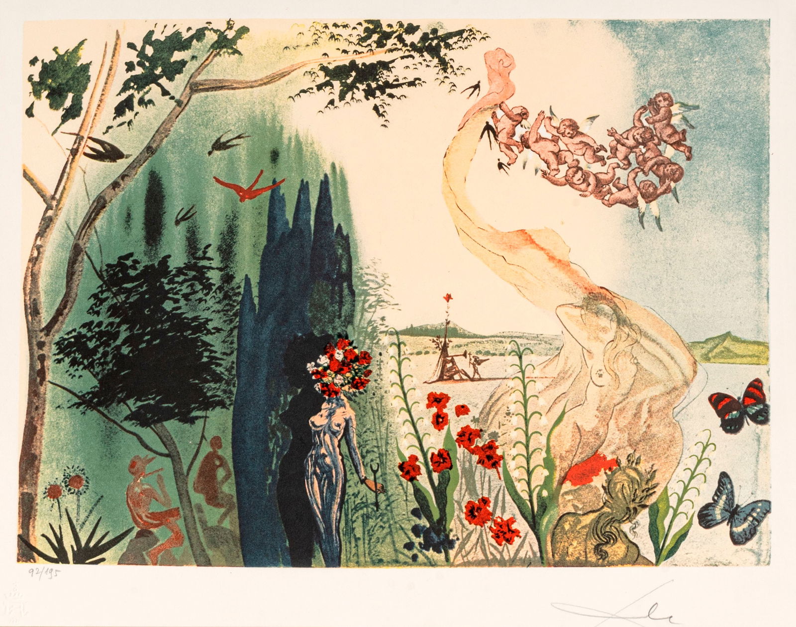 SALVADOR DALÌ (1904 - 1989) Primavera 1971 Litografia, es. 92/195 dalla serie 'Le quattro stagioni' (1 of 2)