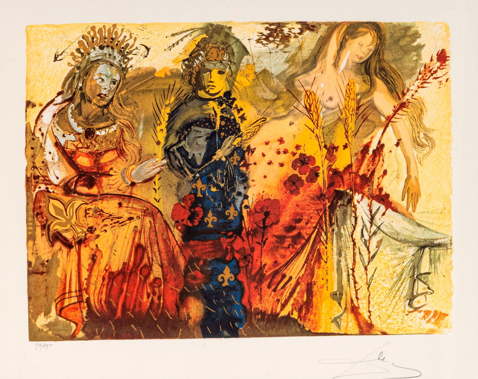 SALVADOR DALÌ (1904 - 1989) Estate 1971 Litografia, es. 94/195 dalla serie 'Le quattro stagioni' (1 of 2)