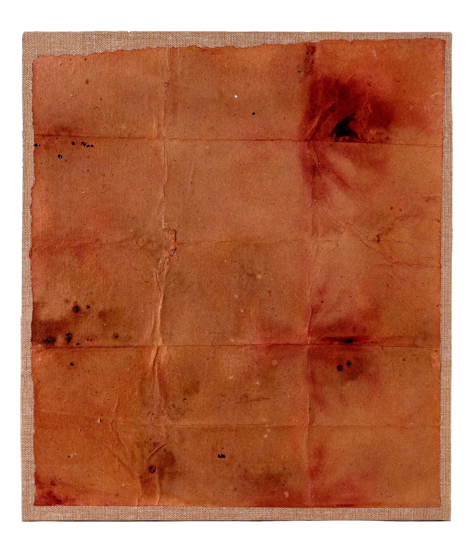 RENATA BOERO, Germinazione: RENATA BOERO(1936)Germinazione1970Natural pigments on paper laid down on canvas47 x 41,5 cmSigned and dated on the reverseWork accompanied by a certifiate of authenticity on photograph signed by the a