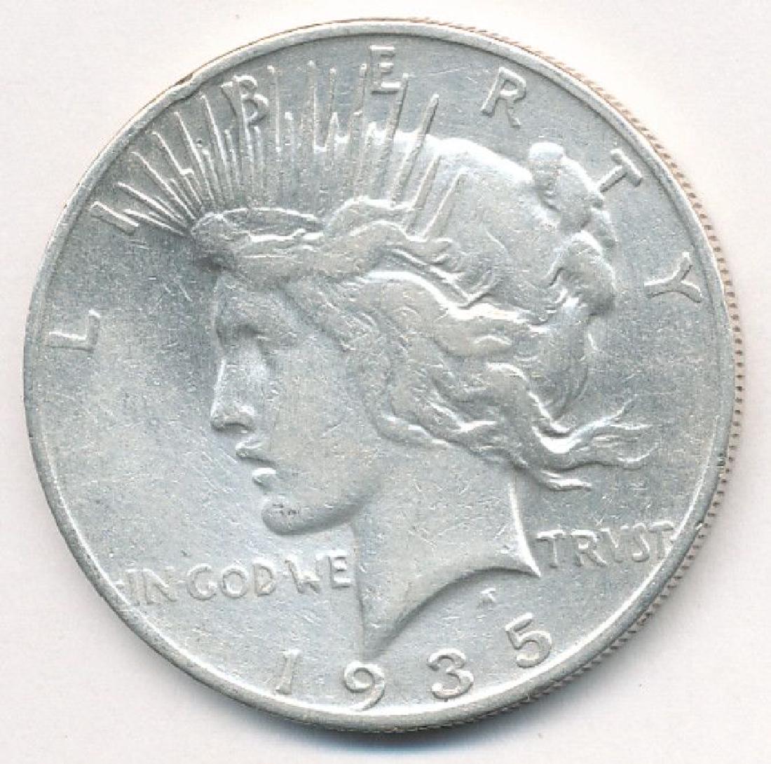 1935-S SAN FRANCISCO PEACE SILVER DOLLAR XF DETAILS (1 of 2)