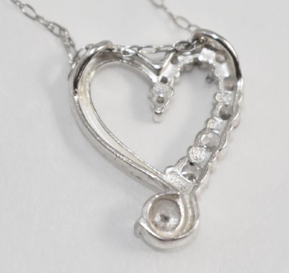 VERY NICE .925 STAMPED STERLING SILVER HEART NECKLACE: Winner shall receive exact items shown here.