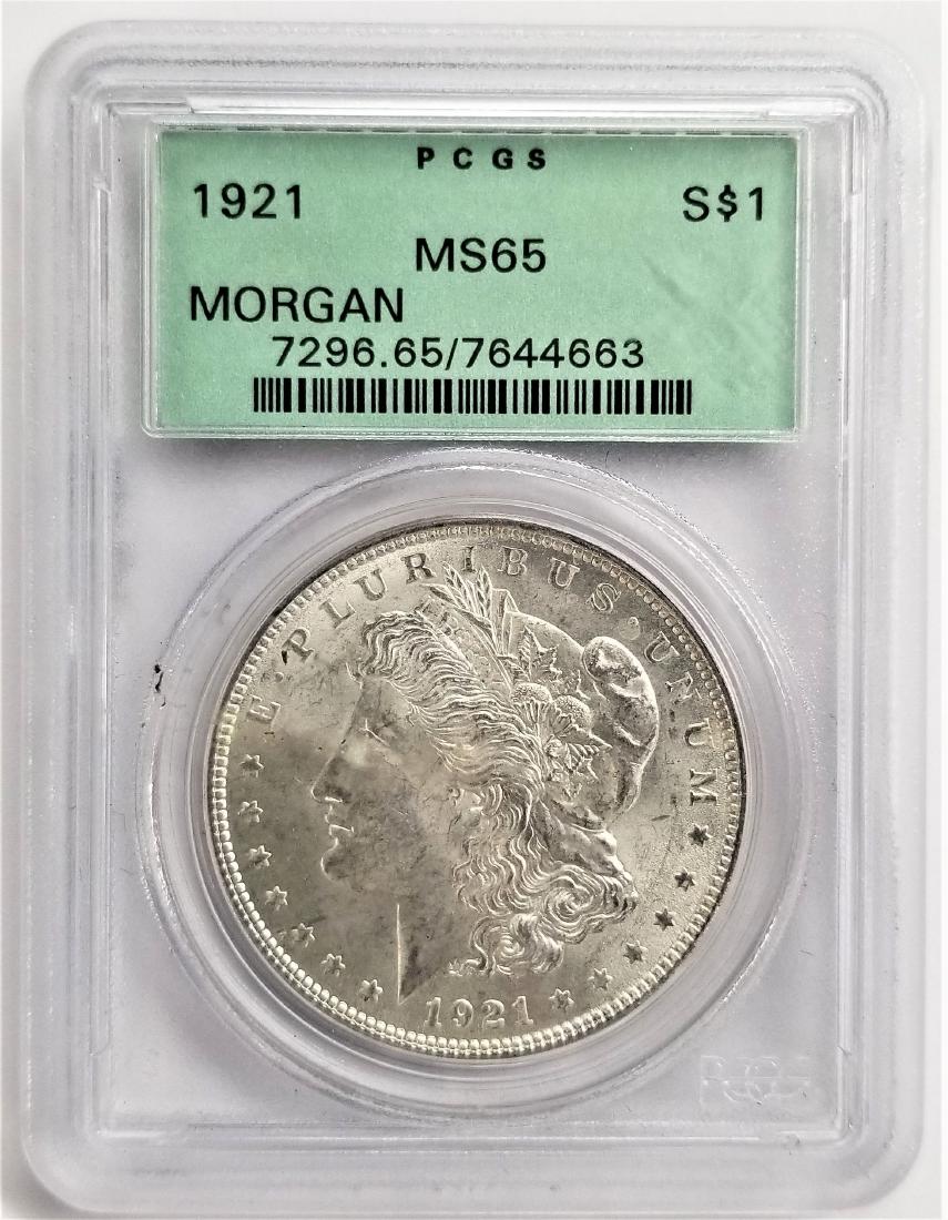 1921 S$1 MS65 PCGS MORGAN SILVER DOLLAR OGH (1 of 2)