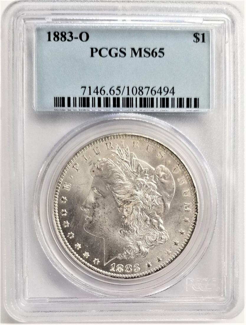 1883-O $1 PCGS MS65 MORGAN SILVER DOLLAR (1 of 2)