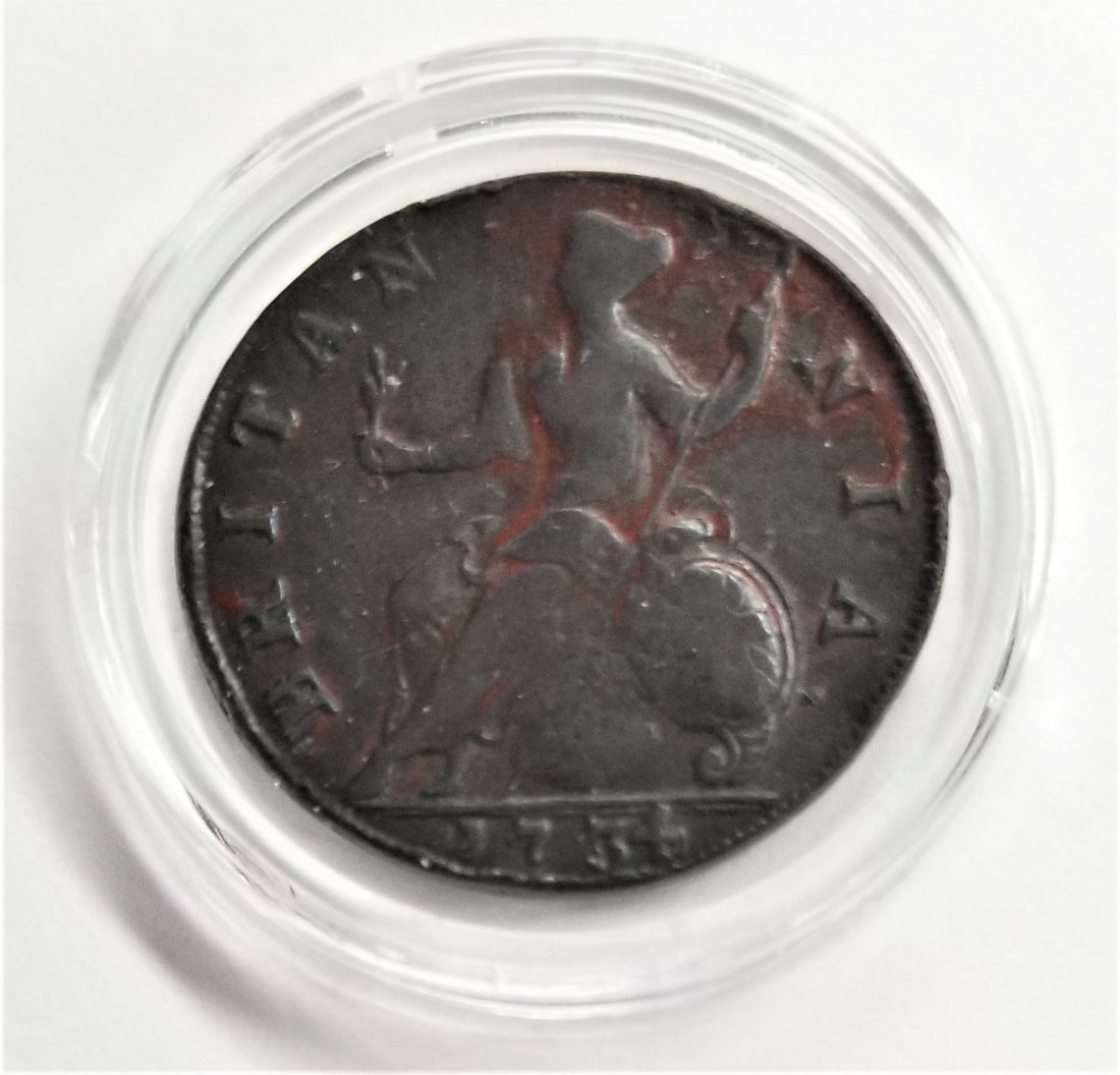 1734 George II Half-Penny (1 of 2)