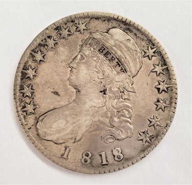 1818/17 CAPPED BUST HALF DOLLAR XF