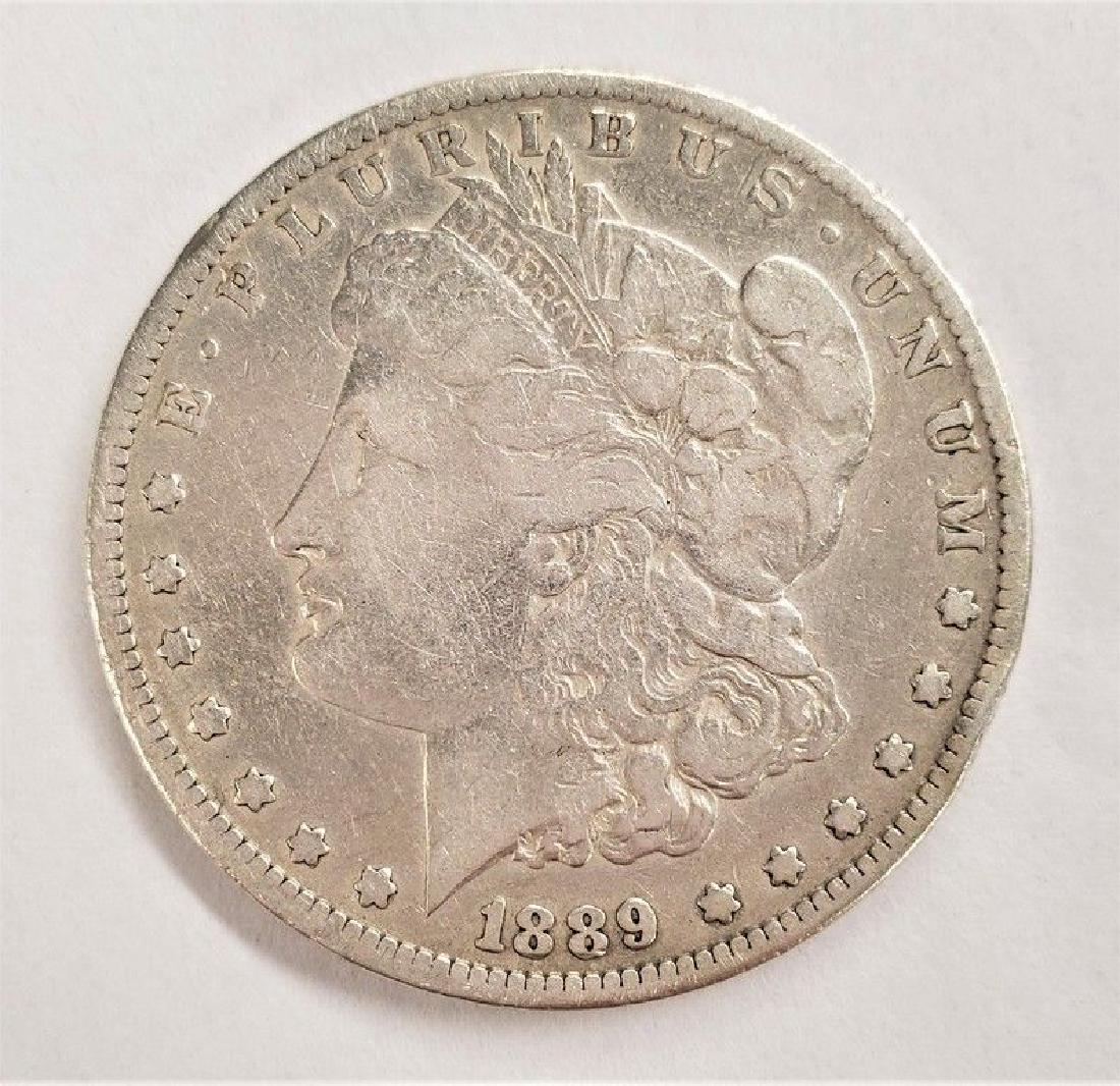1889-CC MORGAN SILVER DOLLAR VF (1 of 2)
