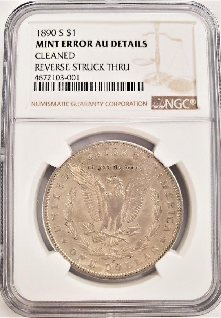 1890-S MORGAN MINT ERROR AU DETAILS NGC (1 of 2)