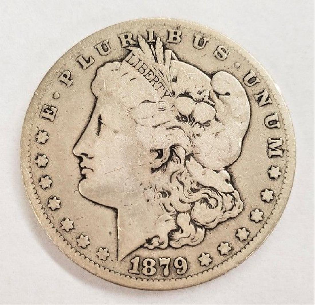 1879-CC MORGAN SILVER DOLLAR FINE (1 of 2)