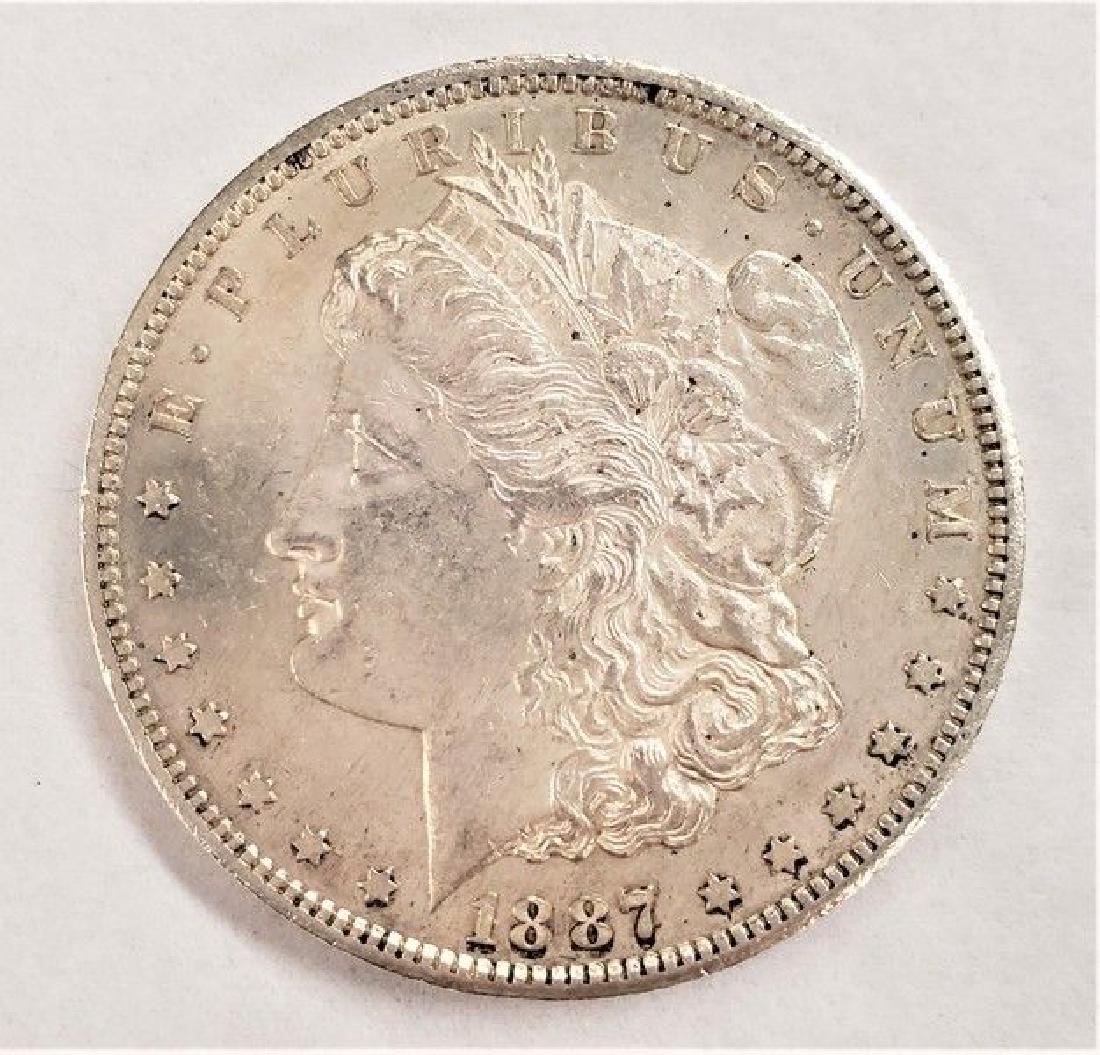1887-S MORGAN SILVER DOLLAR AU (1 of 2)