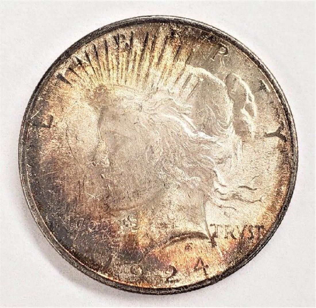 1924-P SILVER PEACE DOLLAR MS63 (1 of 2)