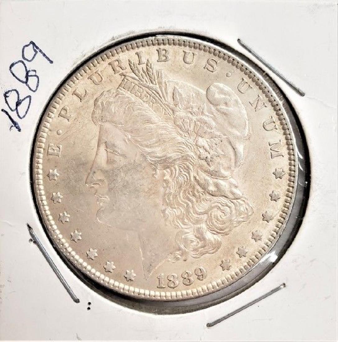 1889-P MORGAN SILVER DOLLAR AU (1 of 2)