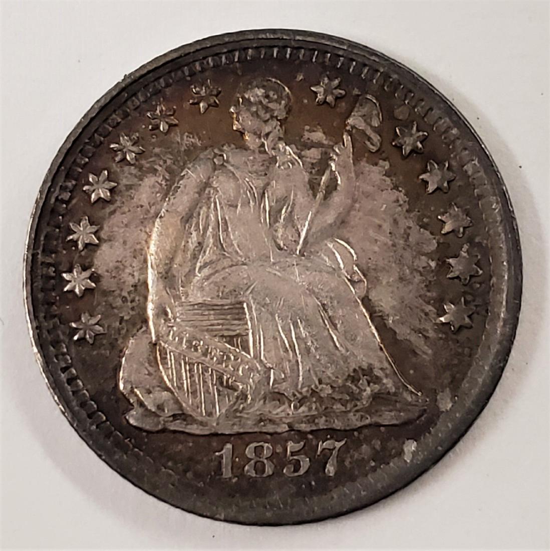 1857 Liberty Seated Half Dime AU (1 of 3)