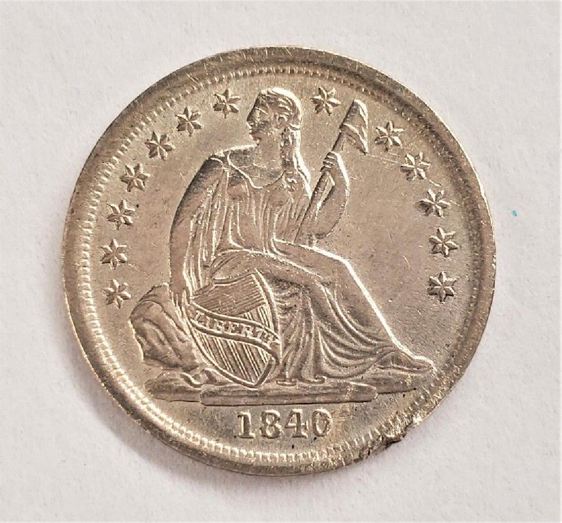 1840-O SEATED 10c MS64 DETAIL SLIGHT RIM DING (1 of 2)