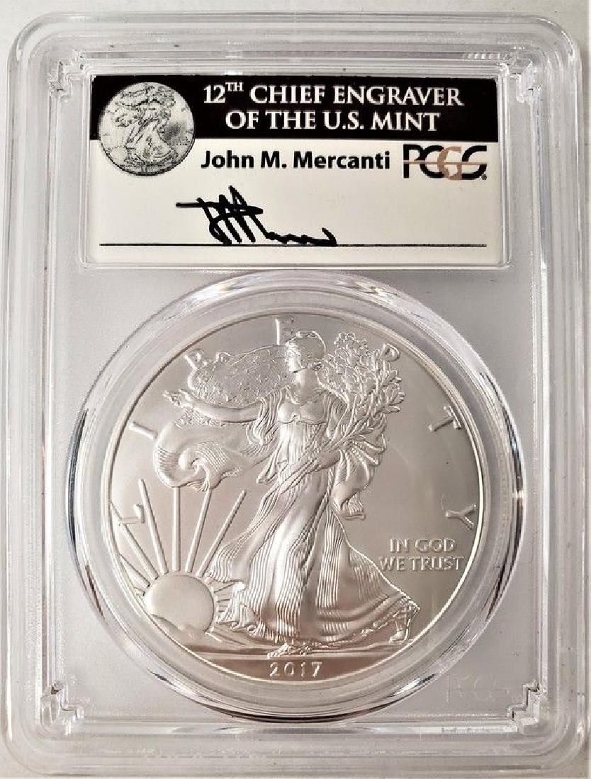 ULTRA RARE MERCANTI 2017-W PCGS MS70 EAGLE (1 of 2)