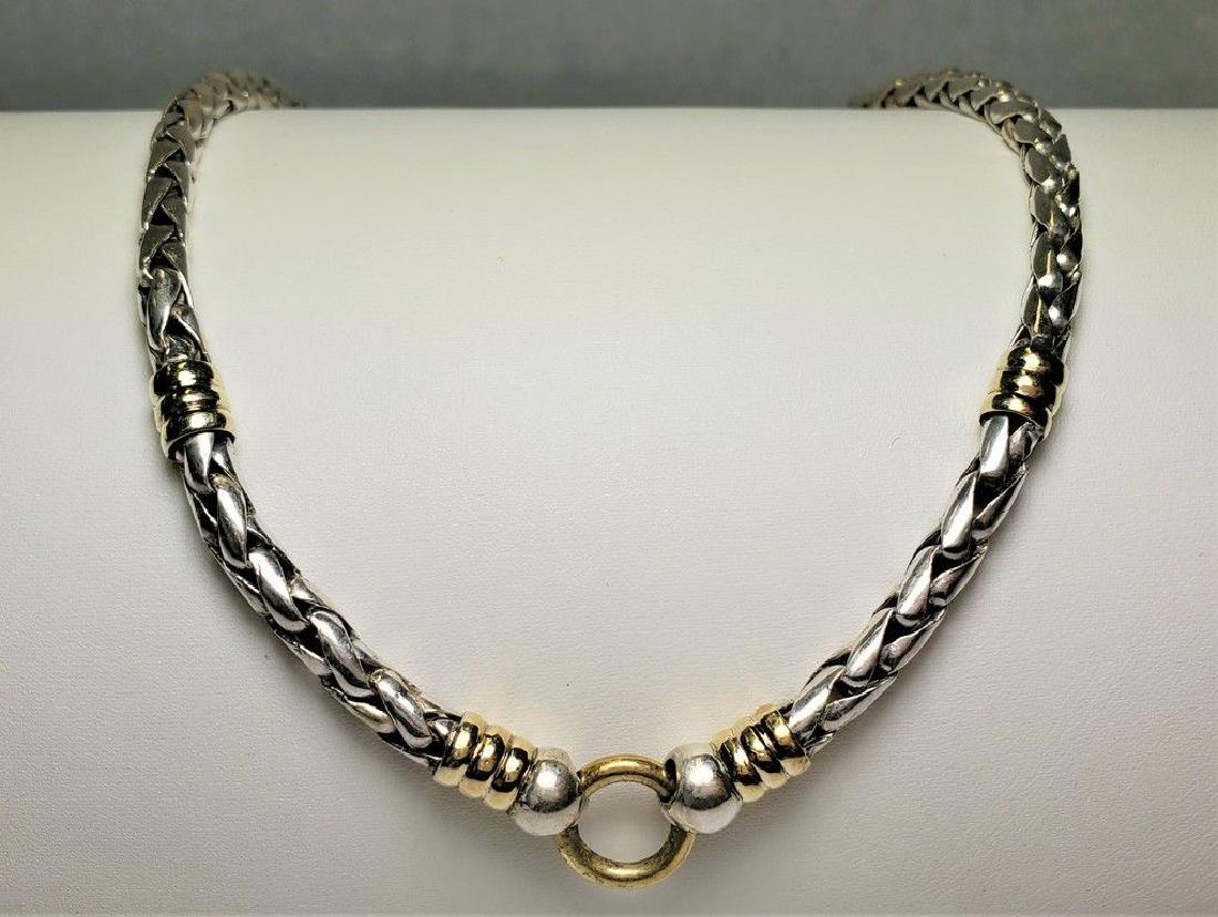 .925 STERLING SILVER SPIGA CHAIN NECKLACE 17" 56.9 (1 of 5)