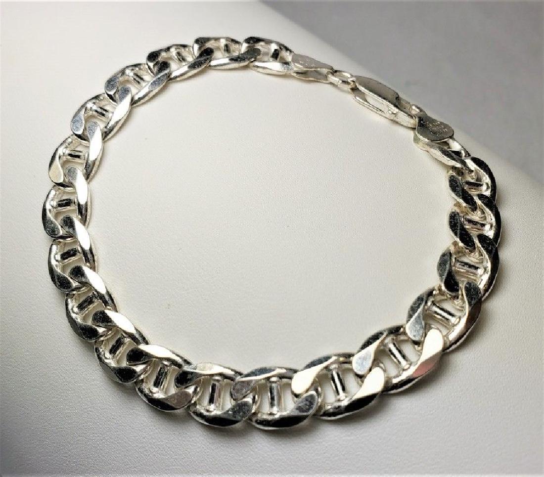 ANCHOR CHAIN BRACELET .925 STERLING SILVER 8" 21.8: ANCHOR CHAIN BRACELET .925 STERLING SILVER 8" 21.8 GRAMS WINNER SHALL RECEIVE EXACT ITEM SHOWN.