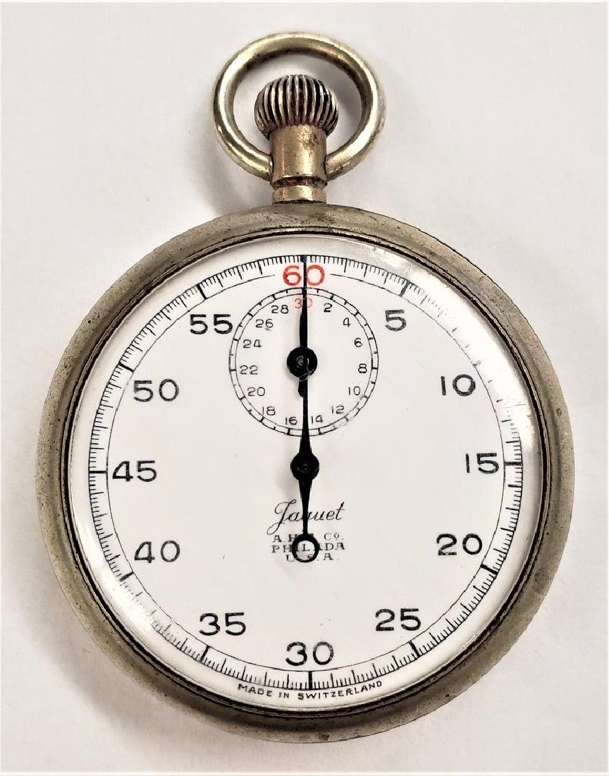 JAQUET VINTAGE TIMER MADE IN SWITZERLAND: JAQUET VINTAGE TIMER MADE IN SWITZERLAND WORKING STOP WATCH WINNER SHALL RECEIVE EXACT ITEM SHOWN.
