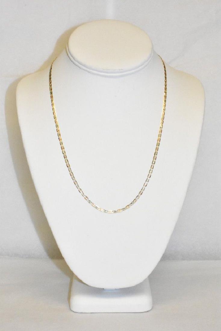 14k Tri-Tone White, Yellow, and Rose Gold 20" Necklace (1 of 8)