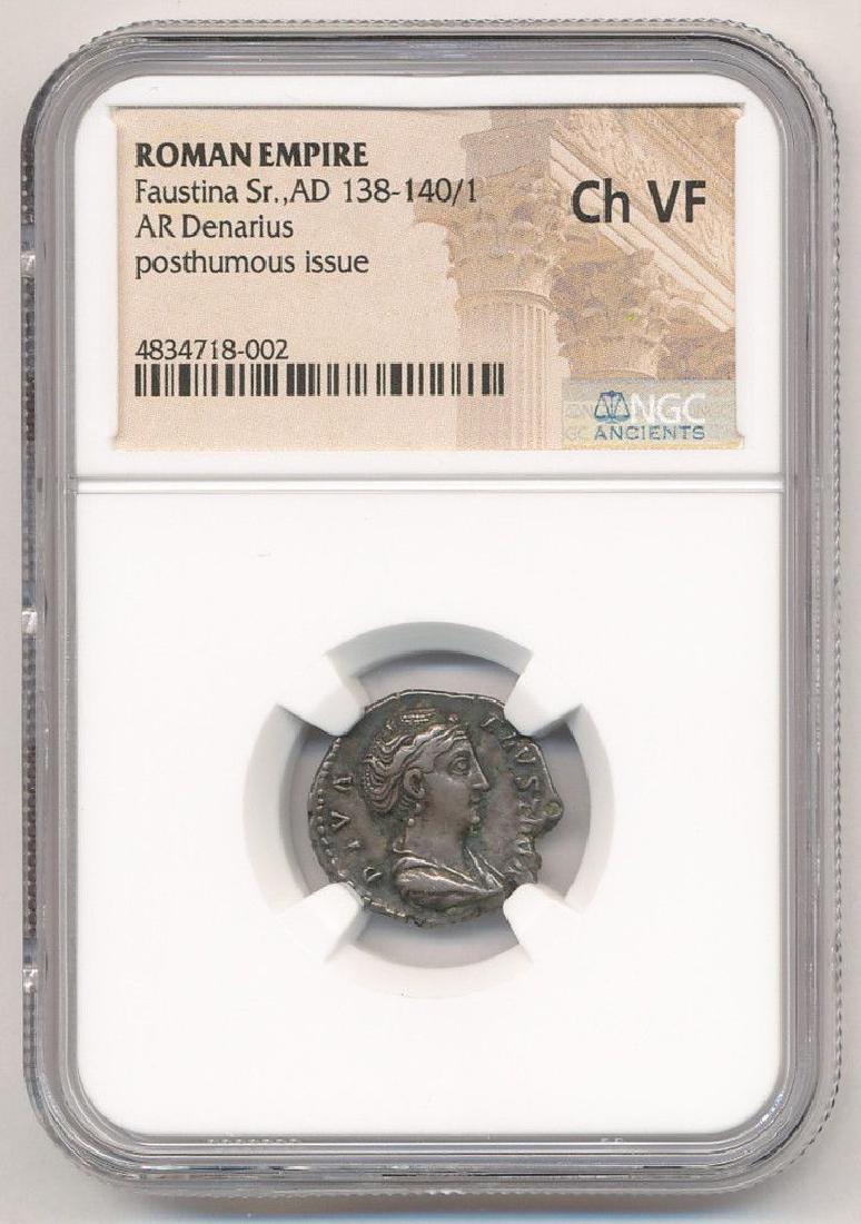 FAUSTINA Jr AR DENARIUS CH VF NGC ANCIENT: FAUSTINA Jr AR DENARIUS CH VF NGC ANCIENT WINNER SHALL RECEIVE EXACT COIN SHOWN.
